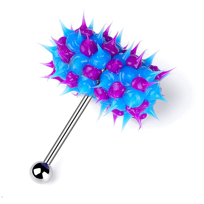 1 bucată din oțel chirurgical inel vibrator pentru limbă 16G inel piercing limbă vibrator pentru piercing limbă bijuterii pentru corp Lengua Fashion