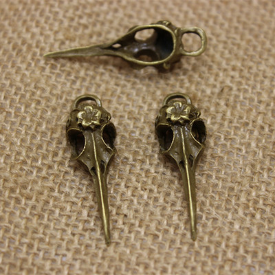 Χειροποίητα Vintage κράμα ψευδαργύρου 3D Skull Charms Birdhead Fit Jewelry Making Charms 20τμχ/παρτίδα 10*12*41mm