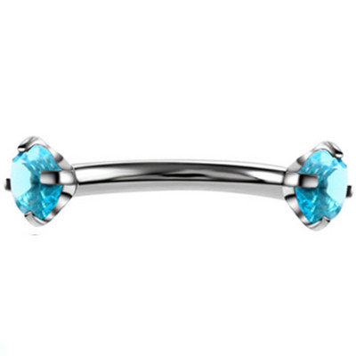 1/2 buc. inel de piercing pentru sprâncene de cristal 16G filet intern curbat mreană piercing pentru sprâncene bijuterii Piercing la limbă ochi de șarpe lot