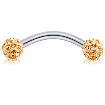 Piercing pentru sprâncene din oțel chirurgical Lot 16G Piercing pentru limbă Ochi de șarpe Curbat Barbell Piercing pentru sprâncene Inel Buză Daith Earing