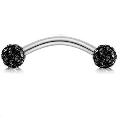 Piercing pentru sprâncene din oțel chirurgical Lot 16G Piercing pentru limbă Ochi de șarpe Curbat Barbell Piercing pentru sprâncene Inel Buză Daith Earing