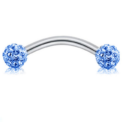 Piercing pentru sprâncene din oțel chirurgical Lot 16G Piercing pentru limbă Ochi de șarpe Curbat Barbell Piercing pentru sprâncene Inel Buză Daith Earing