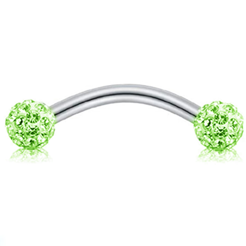 Piercing pentru sprâncene din oțel chirurgical Lot 16G Piercing pentru limbă Ochi de șarpe Curbat Barbell Piercing pentru sprâncene Inel Buză Daith Earing