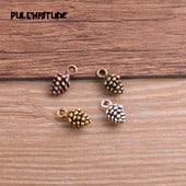 20 buc 5*7*13mm Brelocuri noi cu nuci de pin în trei culori Pandantive de Crăciun pentru bijuterii DIY, accesoriu de fabricare manuală P6794