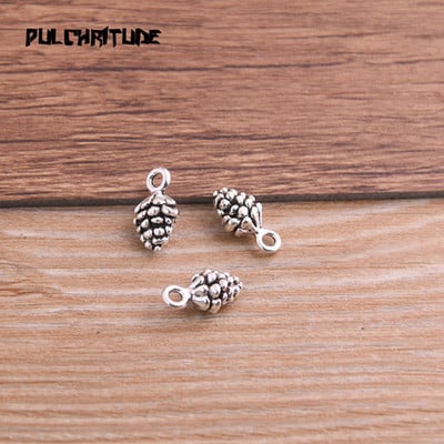 20 buc 5*7*13mm Brelocuri noi cu nuci de pin în trei culori Pandantive de Crăciun pentru bijuterii DIY, accesoriu de fabricare manuală P6794