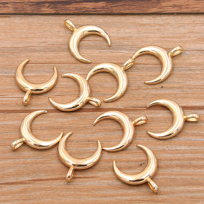 30BUC 16*20mm 2 Culori Crescent Moon Charms pandantiv natural aliaj metalic bricolaj colier brăţară lucru manual marcare