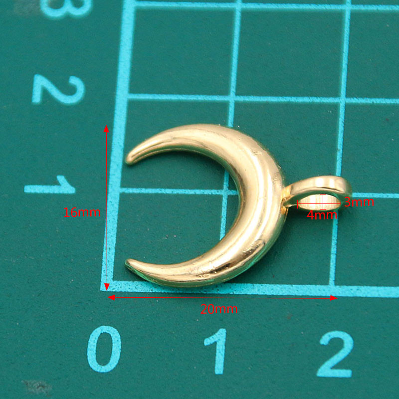 30BUC 16*20mm 2 Culori Crescent Moon Charms pandantiv natural aliaj metalic bricolaj colier brăţară lucru manual marcare