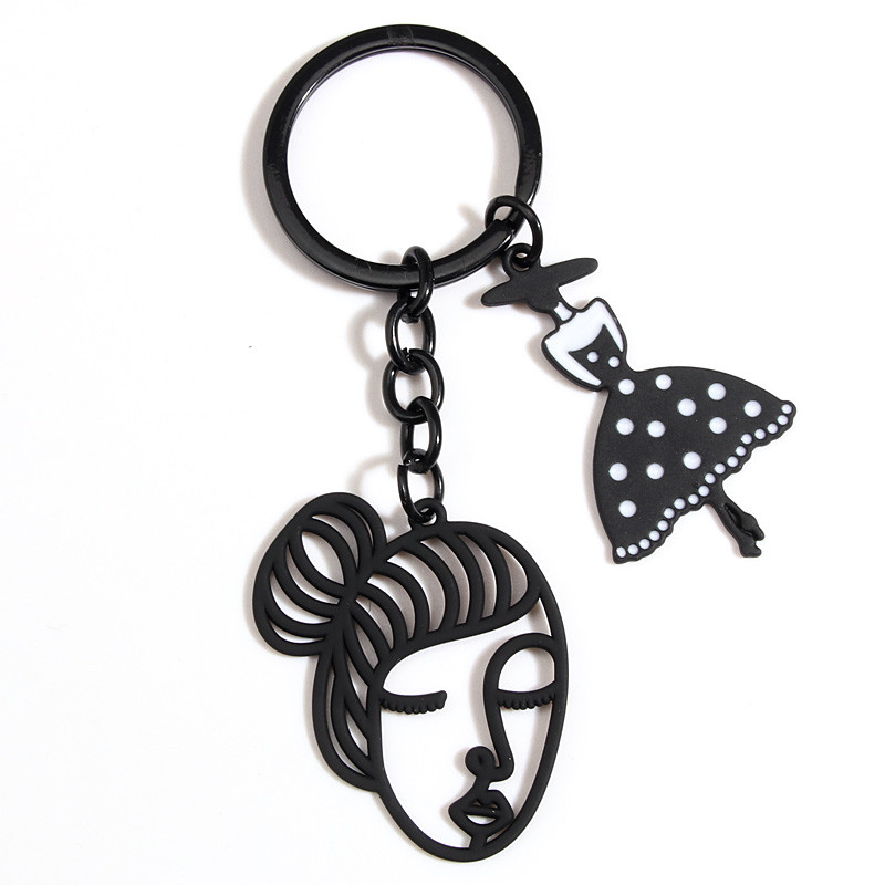 Slatki emajlirani privjesak za ključeve Ženske djevojke Privjesak za ključeve Suknja Privjesci za žene Privjesak za torbicu Ključevi od auta DIY Nakit Pokloni