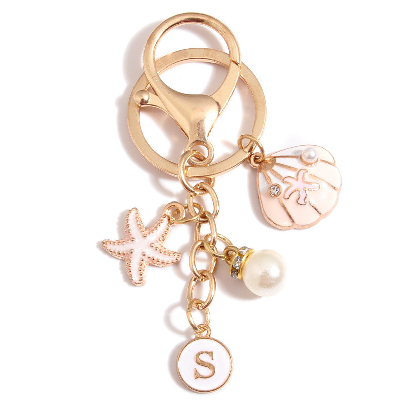 Breloc drăguț emailat Shell Starfish Pearl Breloc Breloc de mare Cadouri de vară pentru femei Bărbați Accesoriu geantă DIY Bijuterii Cadou