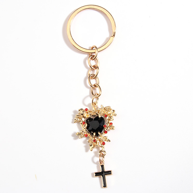 Breloc Email Punk Inimă Oglindă Cruce Breloc Religie Breloc Cadouri Suveniruri Pentru Femei Bărbați Accesoriu Poșetă Bijuterii DIY
