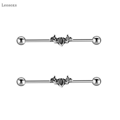 Leosoxs 2db robbanékony személyiségű denevér hosszú rúd fülbevaló emberi test piercing ékszer