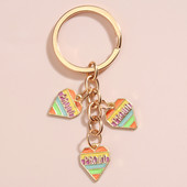 Slatki emajlirani privjesak za ključeve Pismo ponosno srce privjesak za ključeve Ljubavni privjesci za ključeve Suveniri Pokloni za žene Muškarci Dodaci za torbice DIY nakit