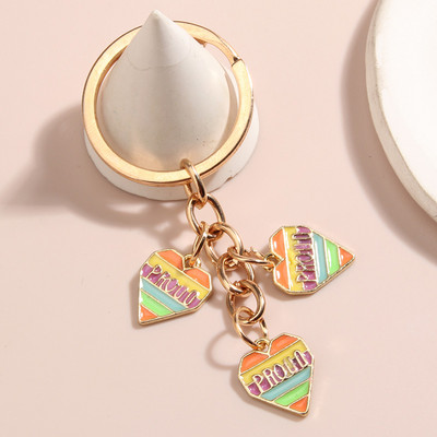 Slatki emajlirani privjesak za ključeve Pismo ponosno srce privjesak za ključeve Ljubavni privjesci za ključeve Suveniri Pokloni za žene Muškarci Dodaci za torbice DIY nakit