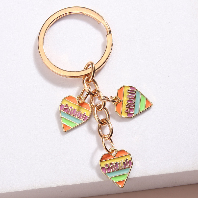 Slatki emajlirani privjesak za ključeve Pismo ponosno srce privjesak za ključeve Ljubavni privjesci za ključeve Suveniri Pokloni za žene Muškarci Dodaci za torbice DIY nakit