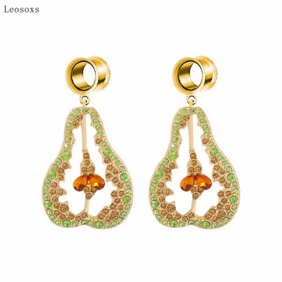 Leosoxs 2 bucăți litere de personalitate europeană și americană agrafă frunze triunghi pandantiv bijuterii piercing pentru ureche