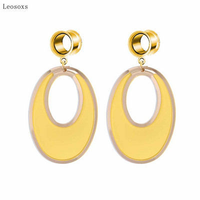 Leosoxs 2 bucăți litere de personalitate europeană și americană agrafă frunze triunghi pandantiv bijuterii piercing pentru ureche