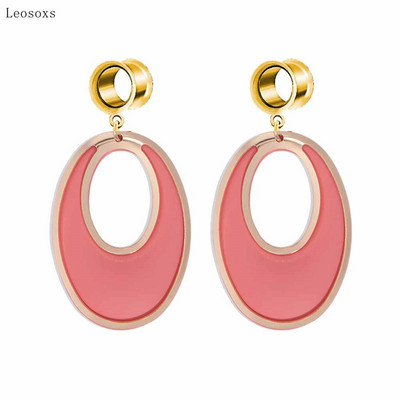 Leosoxs 2 bucăți litere de personalitate europeană și americană agrafă frunze triunghi pandantiv bijuterii piercing pentru ureche