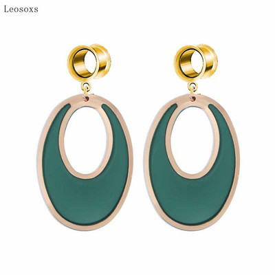 Leosoxs 2 bucăți litere de personalitate europeană și americană agrafă frunze triunghi pandantiv bijuterii piercing pentru ureche