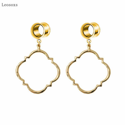 Leosoxs 2 bucăți Fashion Sweet Love Pearl Geometric Pony Swallow Pandantiv Ureche Expansiune Piercing Bijuterii