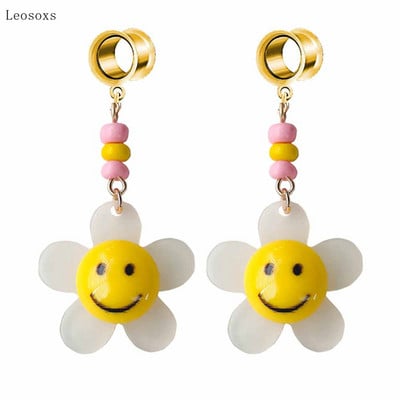 Leosoxs 2 bucăți Fashion Sweet Love Pearl Geometric Pony Swallow Pandantiv Ureche Expansiune Piercing Bijuterii