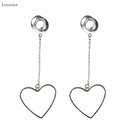 Leosoxs 2 bucăți Fashion Sweet Love Pearl Geometric Pony Swallow Pandantiv Ureche Expansiune Piercing Bijuterii