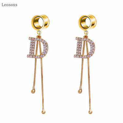 Leosoxs 2 bucăți Fashion Sweet Love Pearl Geometric Pony Swallow Pandantiv Ureche Expansiune Piercing Bijuterii