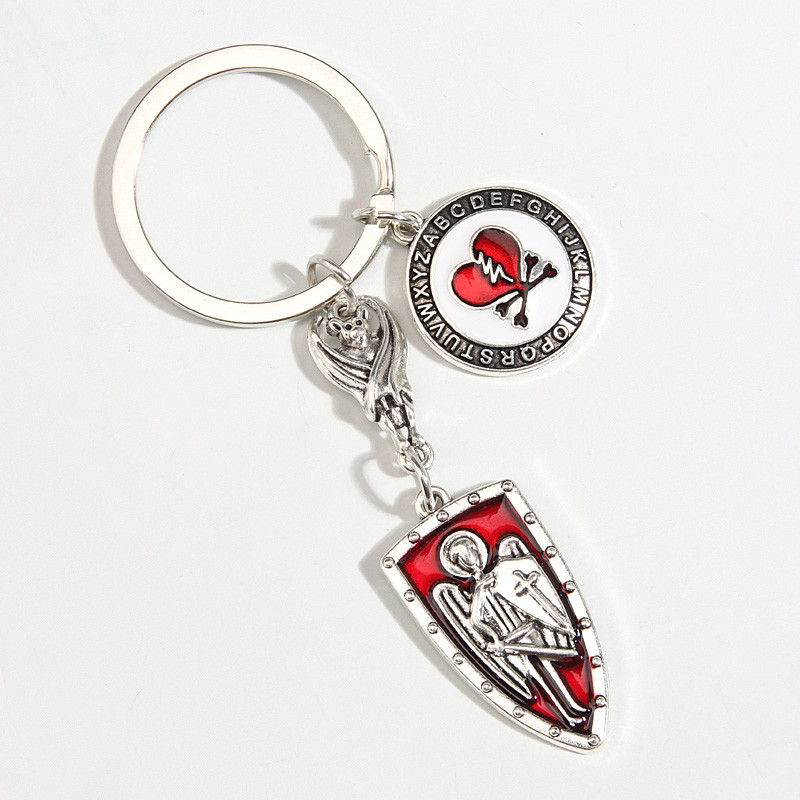 Punk Email Kechain Liliac Înger Knight Breloc Breloc Inimă Frânta Breloc Cadouri Suvenir pentru Femei Bărbați Chei Cay Bijuterii DIY Handmade