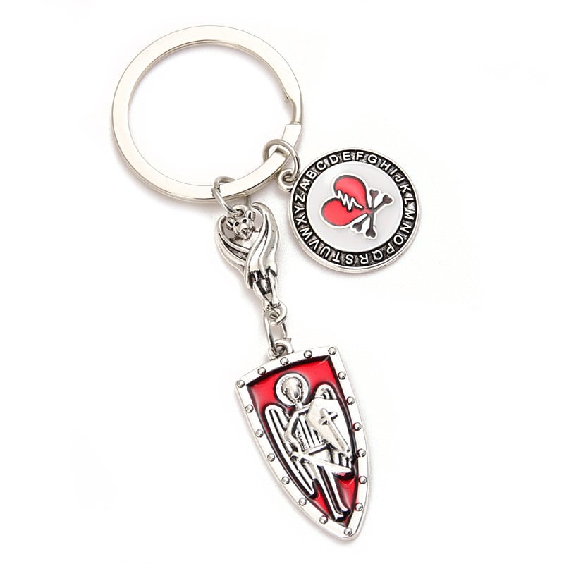 Punk Email Kechain Liliac Înger Knight Breloc Breloc Inimă Frânta Breloc Cadouri Suvenir pentru Femei Bărbați Chei Cay Bijuterii DIY Handmade