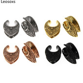 Leosoxs Tuneluri de piercing pentru urechi din oțel inoxidabil Dispozitive de expansiune pentru urechi Bijuterii pentru corp pentru femei bărbați dopuri pentru urechi 2 buc