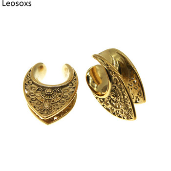 Leosoxs Stainless Steel Ear Piercing Tunnels Ear Expanders Φορεία Σώμα Κοσμήματα για Γυναίκες Ανδρικές Ωτοασπίδες 2τμχ