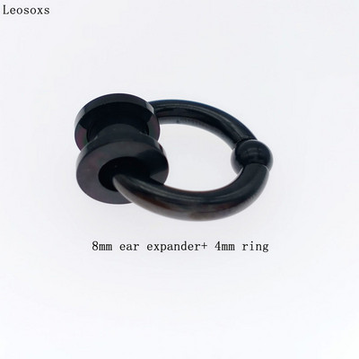 Leosoxs 1 buc Expansor pentru urechi și inele pentru nas din oțel inoxidabil Barbele circulare Închidere inel pentru nas Buze Sprâncene Piercing Bijuterii