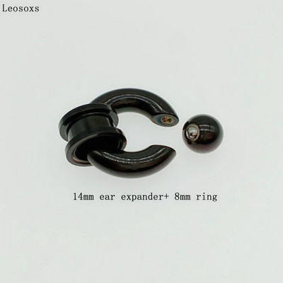 Leosoxs 1 buc Expansor pentru urechi și inele pentru nas din oțel inoxidabil Barbele circulare Închidere inel pentru nas Buze Sprâncene Piercing Bijuterii