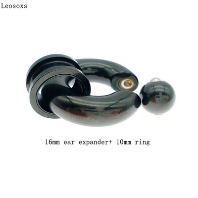 Leosoxs 1 buc Expansor pentru urechi și inele pentru nas din oțel inoxidabil Barbele circulare Închidere inel pentru nas Buze Sprâncene Piercing Bijuterii