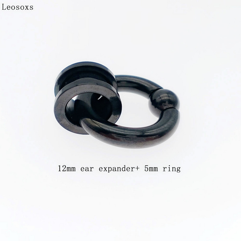 Leosoxs 1 buc Expansor pentru urechi și inele pentru nas din oțel inoxidabil Barbele circulare Închidere inel pentru nas Buze Sprâncene Piercing Bijuterii