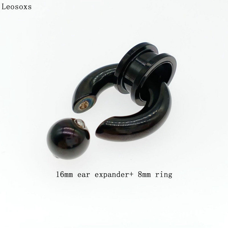 Leosoxs 1 buc Expansor pentru urechi și inele pentru nas din oțel inoxidabil Barbele circulare Închidere inel pentru nas Buze Sprâncene Piercing Bijuterii