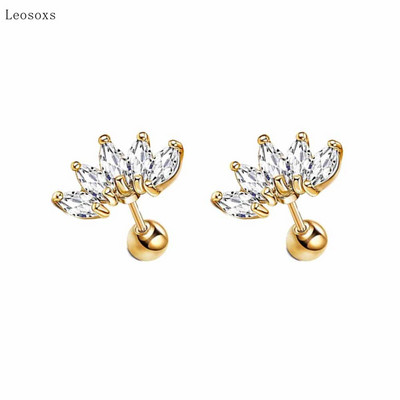 Leosoxs 2 buc. Ofertă fierbinte Cercei cu tijă drepte cu diamante dulci, bijuterii pentru piercing pentru corp uman