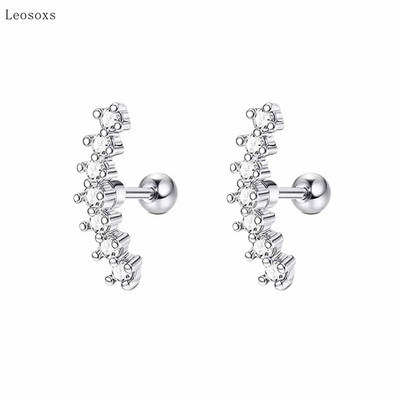 Leosoxs 2 buc. Ofertă fierbinte Cercei cu tijă drepte cu diamante dulci, bijuterii pentru piercing pentru corp uman