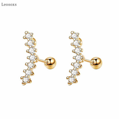 Leosoxs 2 buc. Ofertă fierbinte Cercei cu tijă drepte cu diamante dulci, bijuterii pentru piercing pentru corp uman