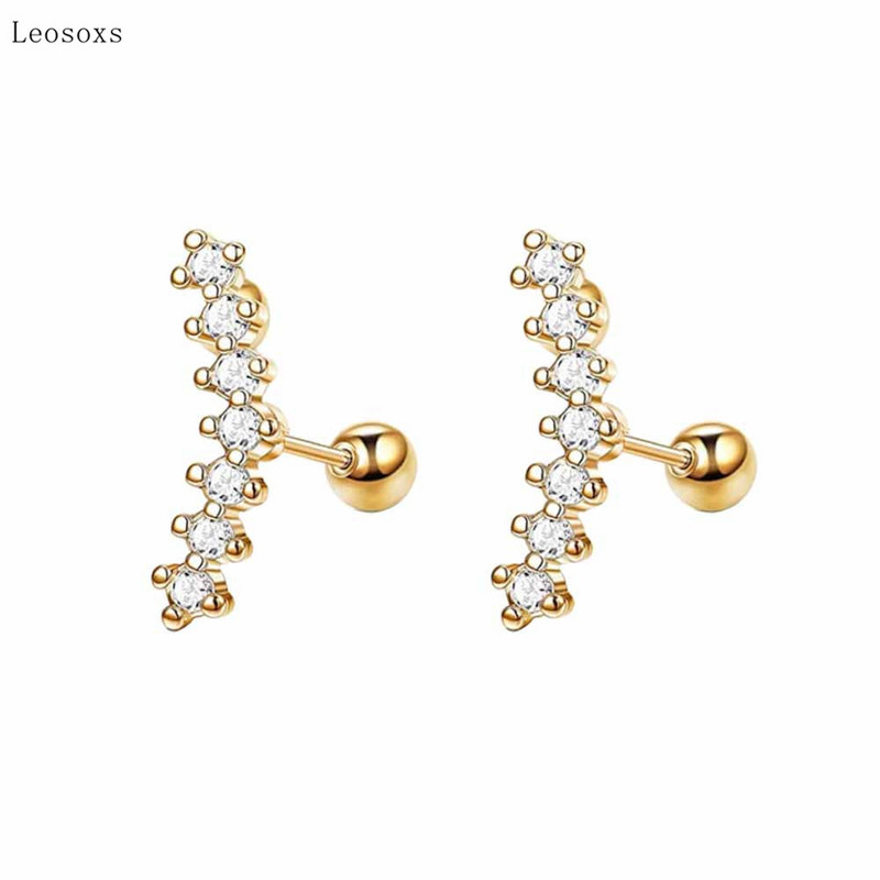 Leosoxs 2 buc. Ofertă fierbinte Cercei cu tijă drepte cu diamante dulci, bijuterii pentru piercing pentru corp uman