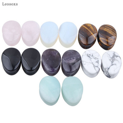 Leosoxs 2tk Kuum Uus Toode Stone Water Drop Auricle 5-25mm Piercing Jewelry