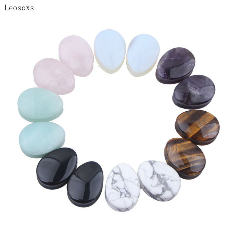 Leosoxs 2 buc. Produs nou fierbinte piatra picătură de apă auricul 5-25mm bijuterii piercing