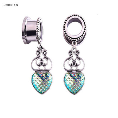 Leosoxs 2 bucăți 6-25 mm pandantiv din oțel inoxidabil în stil explozie, expansiune pentru ureche, profil ureche, extensie pentru ureche, cercei populari pentru perforare