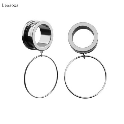 Leosoxs 2 bucăți 6-25 mm pandantiv din oțel inoxidabil în stil explozie, expansiune pentru ureche, profil ureche, extensie pentru ureche, cercei populari pentru perforare
