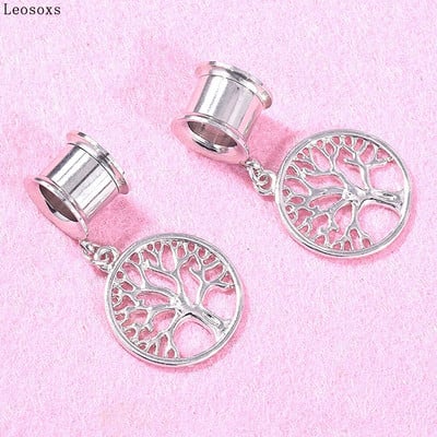 Leosoxs 2 bucăți 6-25 mm pandantiv din oțel inoxidabil în stil explozie, expansiune pentru ureche, profil ureche, extensie pentru ureche, cercei populari pentru perforare