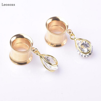 Leosoxs 2 bucăți 6-25 mm pandantiv din oțel inoxidabil în stil explozie, expansiune pentru ureche, profil ureche, extensie pentru ureche, cercei populari pentru perforare