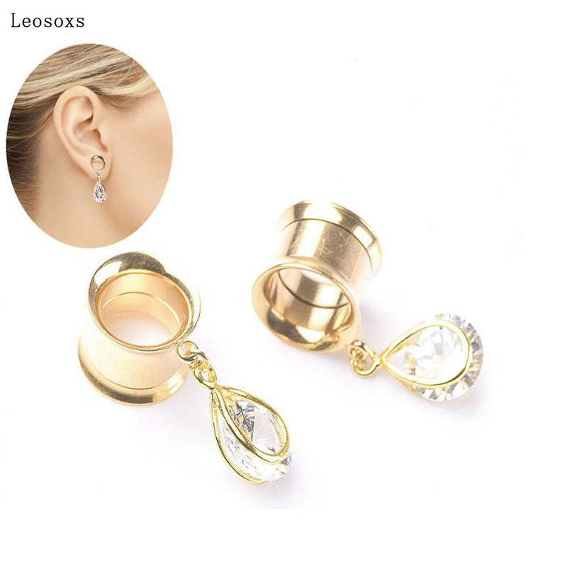 Leosoxs 2 bucăți 6-25 mm pandantiv din oțel inoxidabil în stil explozie, expansiune pentru ureche, profil ureche, extensie pentru ureche, cercei populari pentru perforare