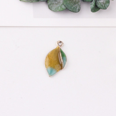 14x27mm 10 bucăți din aliaj de zinc smalț brățară colier frunze farmece pandantiv pentru bijuterii găsirea femeilor bărbați