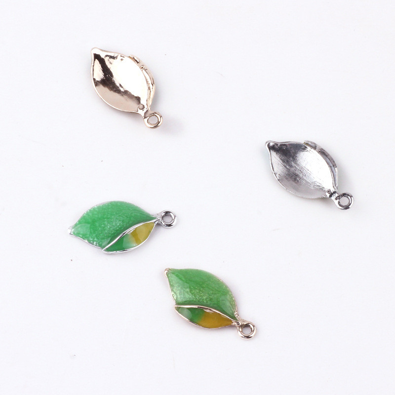 14x27mm 10 bucăți din aliaj de zinc smalț brățară colier frunze farmece pandantiv pentru bijuterii găsirea femeilor bărbați