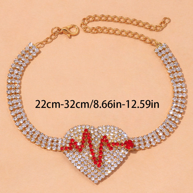 Stonefans divatos teniszlánc strasszos szív bokalánc nőknek Beach Crystal Heartbeat boka karkötő a lábon Boho ékszerek