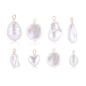 10 bucăți de perle de imitație din oțel inoxidabil Accesorii pentru farmece pentru cercei, colier, brățări, bijuterii.